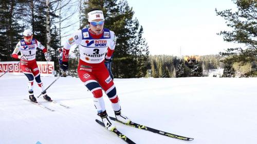 Marit Bjørgen of Norway powering to one of her four golds at the Cross Country Skiing World Championships 2017